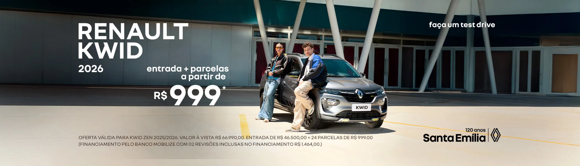 OFERTA KWID 2026 NA SANTA EMÍLIA RENAULT